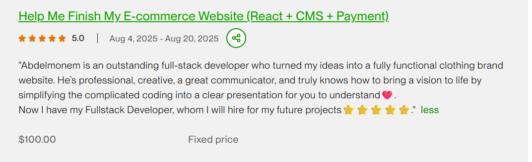 Client Testimonial