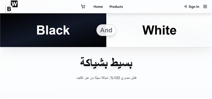 Black & White E-commerce